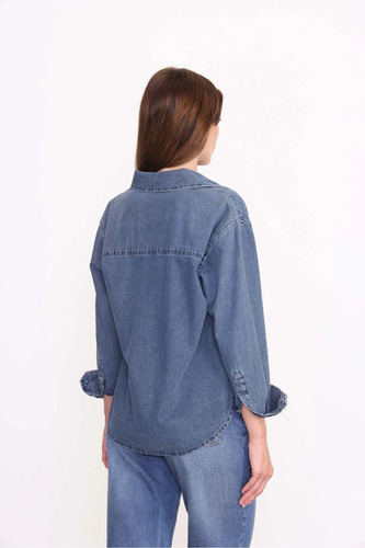 Camisa Jean Mujer Manga Larga Algodon Hanna Yagmour