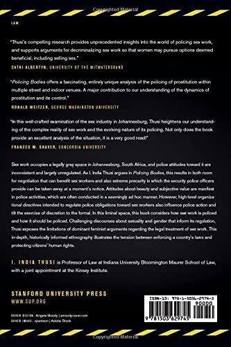 Policing Bodies Law, Sex Work, And Desire In..., De Thusi, I. In. Editorial Stanford University Press En Inglés
