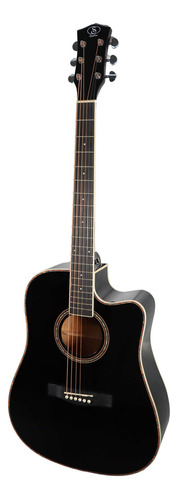 Guitarra Acústica Symphonic Ed14 Bk Negra 41 Color Negro Orientación De La Mano Diestro