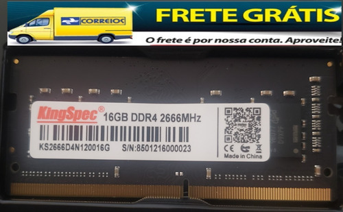 Imagem 2 de 2 de Memória Para Notebook 16gb 2666mhz