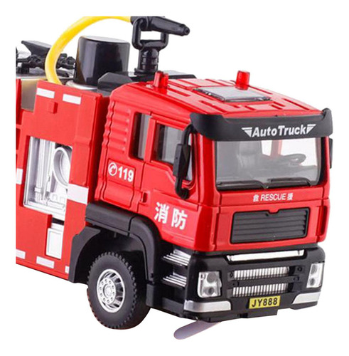 Camión De Bomberos A Escala 1/32, Modelo De Pulverización Y