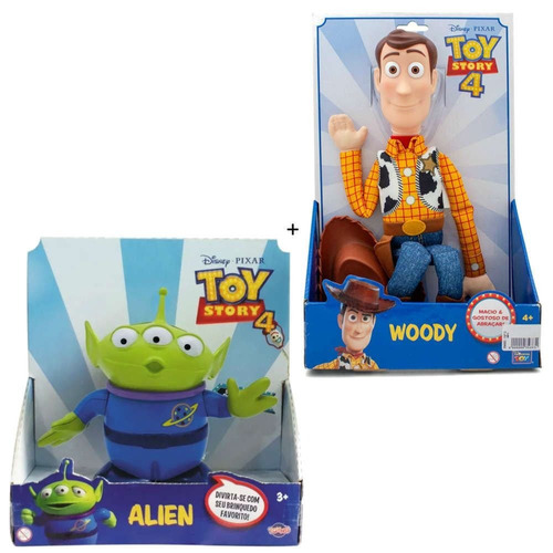 Kit Toy Story Com Boneco Woody + Boneco Alien