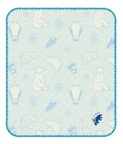 Colcha Para Bebé Blu-ber. Polar Celeste. Tamaño Cunero
