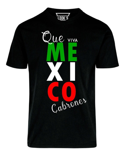 Playera Que Viva México Ca. Hombre Y Mujer