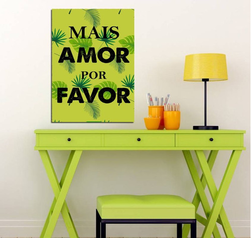 Vinilo Decorativo 40x60cm Mais Amor Por Favor Nordico