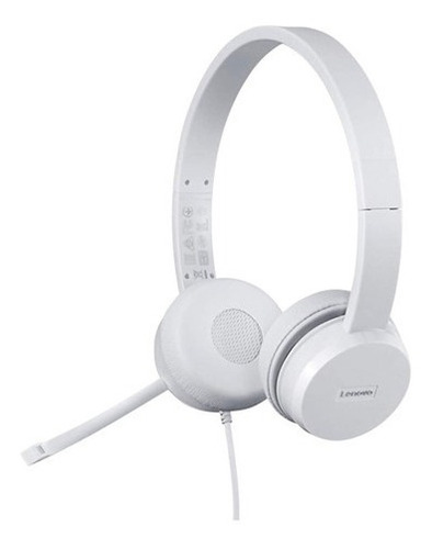 Auriculares Estéreo Usb Lenovo 110, Cancelación De Ruido, Color Blanco