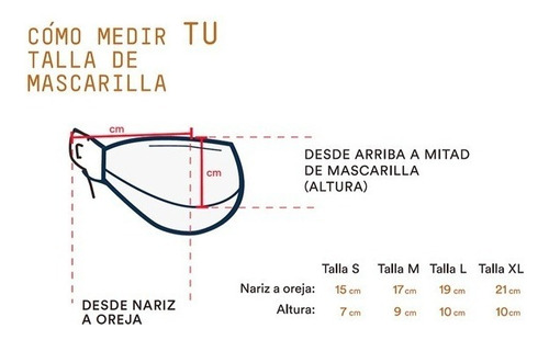 Mascarilla Con Partículas De Cobre (antimicrobial) - Talla L