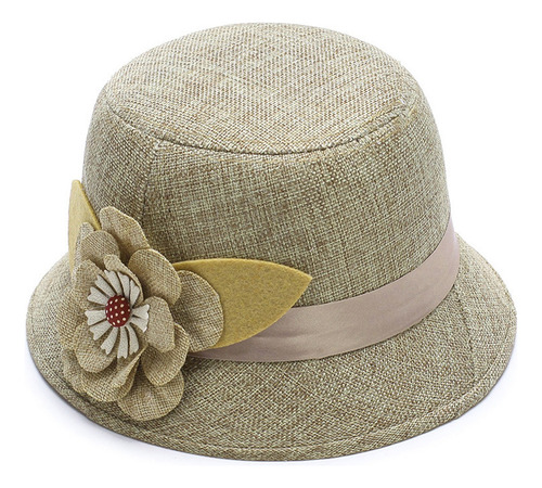 Sombrero De Sol Plegable De Verano Playa Para Mujer Fiesta Caqui Talla Única