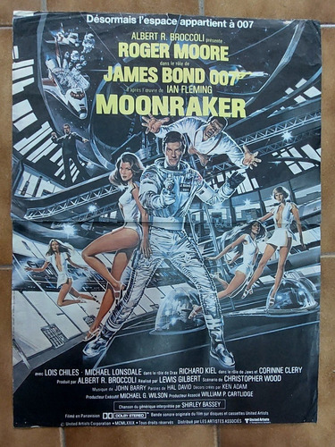 Afiche - Original- Moonranker- Roger Moore- Cartel Frances