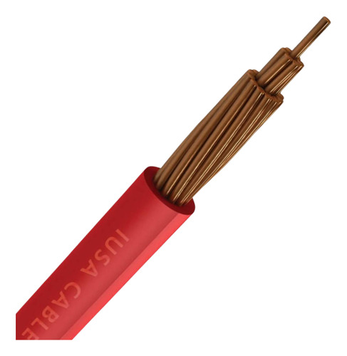 Cable De Cobre Calibre 8 Rojo Thhw-ls 399352 Iusa 100 Mts