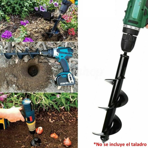 2 Brocas Ahoyador Plantar Jardín Para Taladro 60x5 45x8 /uss