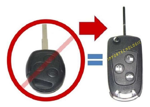 Carcasa Para Llave Control Navaja Ford Fiesta Retractil 3bot