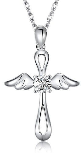 Yosikcaes Silver Cross Necklaces For Women With 18k Gold