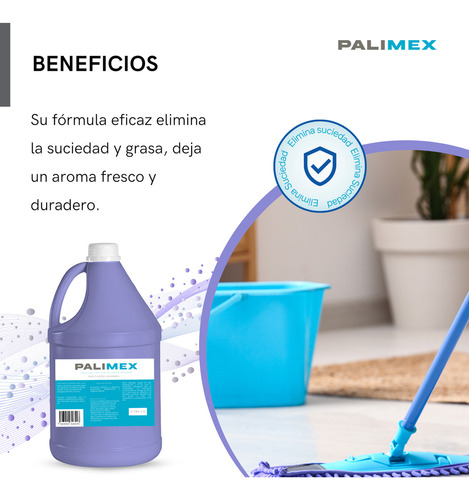 Palimex Limpiador Multiusos Lavanda Suciedad Y Grasa 3.7lt - Aroma de larga duración