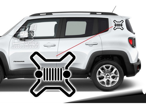 Calco Jeep Renegade Logo Grilla Juego