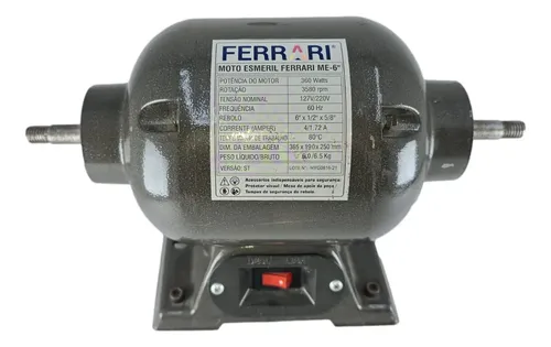 Motor Ferrari Me6 Politriz 1/2 Cv Mandril C/ Adaptador | Frete grátis