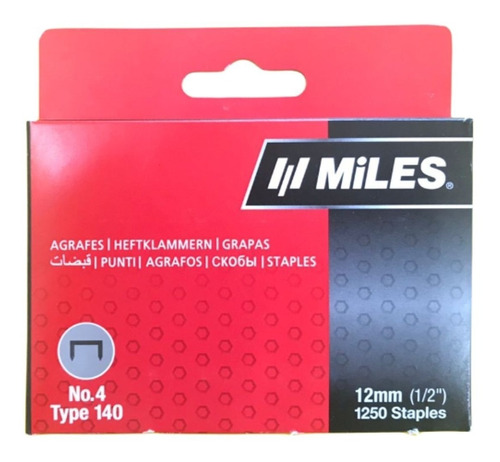 Grapas N4 12 Mm Compatibles Con Stanley, Miles, Udovo Y Skil