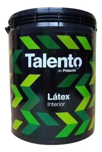 Pintura Latex Interior Talento Polacrin 10 Litros Acabado Mate Color Blanco