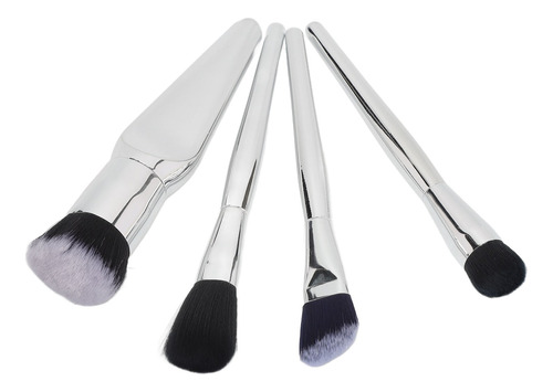 Juego De 4 Brochas De Maquillaje Galvanizadas, Cómodas Al Ta