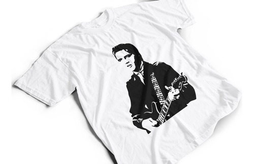 Camiseta Algodón Para Adulto Con Estampado De Elvis Presley