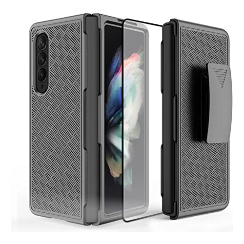 Funda Para Galaxy Z Fold3 5g Negro A Prueba De Golpes-02