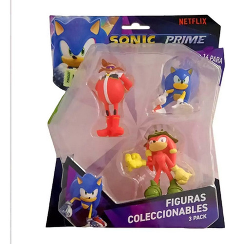 Sonic Son2020 Pack X3 Figura Blister 6,5cm Knuckles Tails