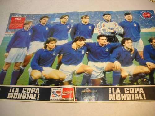 Poster Italia Formacion 1994. Coca Cola