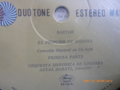 Vinilo Lp Bartok El Principe De Madera (u495