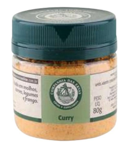 Tempero Curry Companhia Das Ervas 80g - Especiarias Indianas