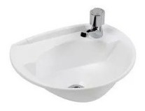 Lavatorio Baño Plastico Ferrum Traful 1 Agujero Blanco Lp040