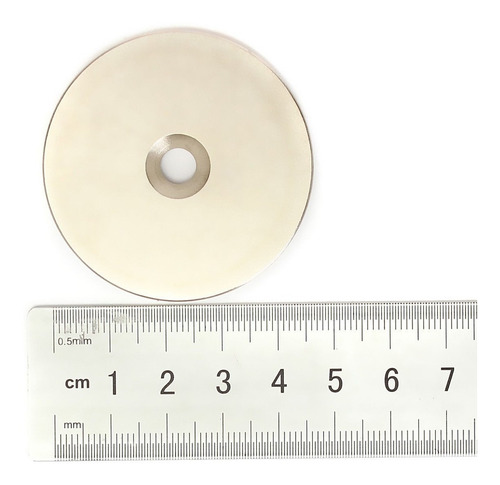Imagen 4 de 5 de Iman Neodimio De 50x5 Mm Agujero De 6mm N52 Super Fuerte