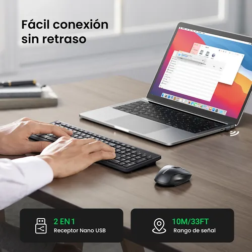 Combo Teclado Y Mouse Ugreen Inalambrico 2.4 Ghz