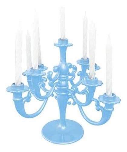 Candelabra Vela Dorada Plata Rosa Azul Blanco Azul