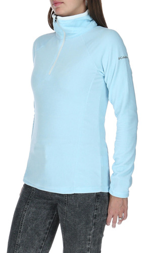 Polar Microfleece Columbia Glacial Iv 1/2 Zip Celeste Mujer