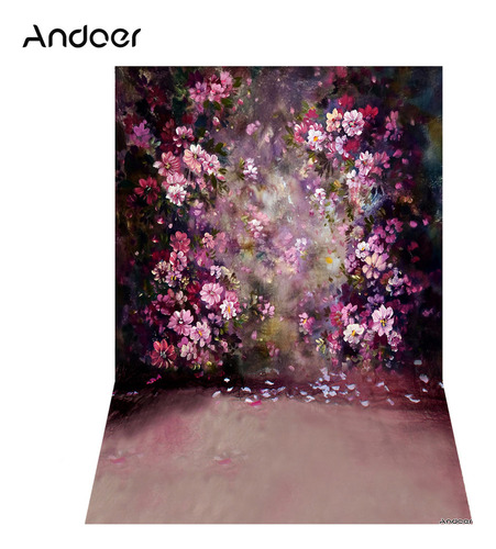 Andoer 1.5x2.1m Fundo De Fotografia De Parede De Flores