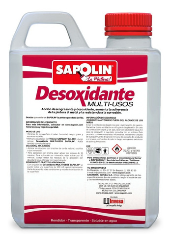 Desoxidante Multiusos Sapolín 1 Galón