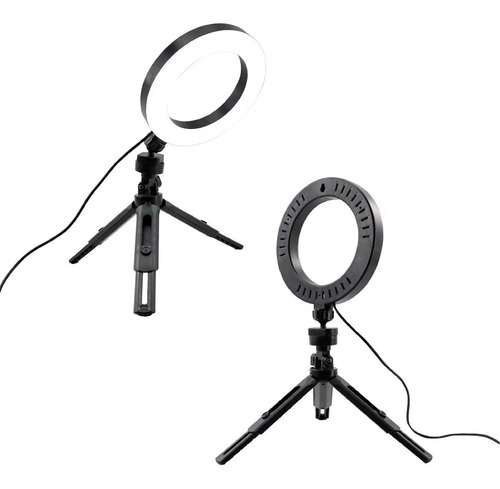 Imagen 4 de 10 de Aro De Luz Led Profesional Usb Selfie Con Trípode Fotografia
