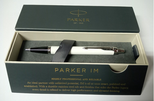 Bolígrafo Parker Im White Ct Color de la tinta Negra Color del exterior Blanco