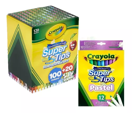 Marcadores Plumones Crayola Super Tips Pastel 12 Colores