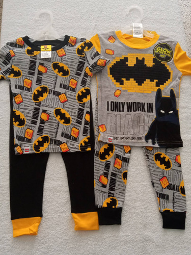 Batman Lego Pijama De 4 Piezas Para Niño