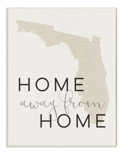 Placa De Pared Tipografía Home Sweet Florida, 10 X 15,...
