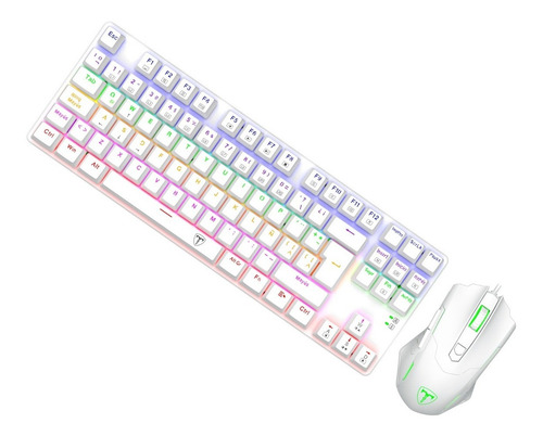 Imagen 5 de 10 de Combo Teclado Y Mouse T-dagger T-tgs005w Advance Force White