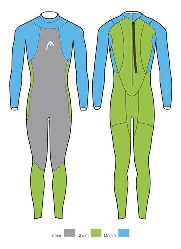 Imagen 4 de 6 de Traje Neoprene Natacion Openwater Free Wetsuit 3.2 Hombre