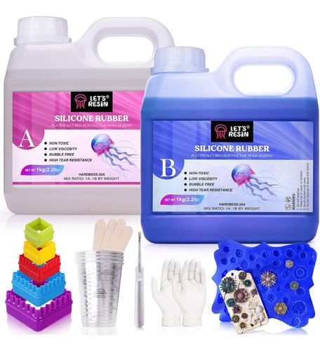 Kit De Fabricación De Moldes De Silicona 30a, 70.5oz S...