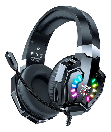 Headset gamer profissional Onikuma X32 Rgb Preto