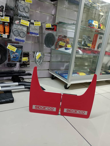 X2 Guardabarros Faldillas Universales Para Autos Sparco Rojo