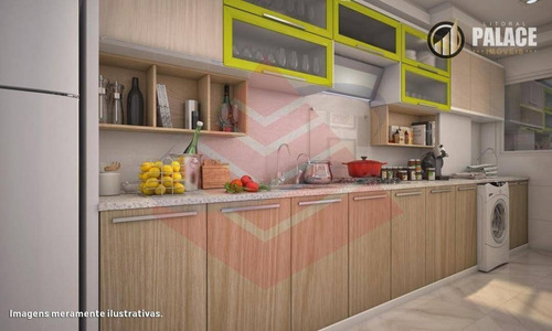 Apartamento Com 2 Dormitórios À Venda, 57 M² Por R$ 260.418,00 - Vila Guilhermina - Praia Grande/sp - Ap2819