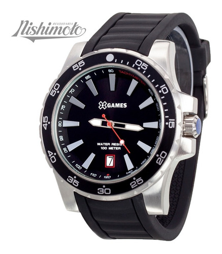 Relógio X-games Masculino Xmsp1015 P1px Preto Aço