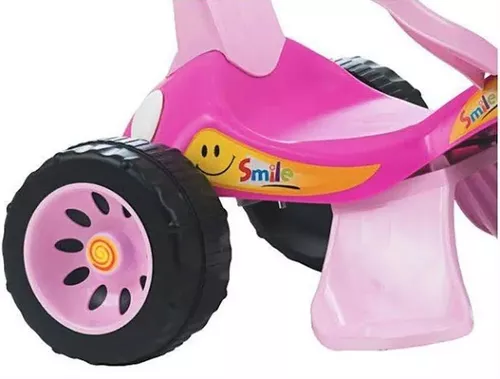 Triciclo Empurrador Motoca Super Cross Rosa Biemme em Promoção na