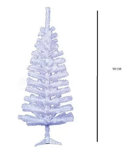 Arvore De Natal Branca 90cm Para Decoração Natalina